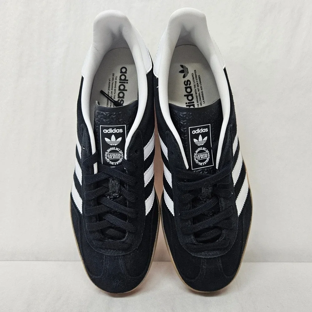 Adidas Gazelle Indoor Casual Sneakers‎ JI2060 Core Black White Gum Men Size 11.5